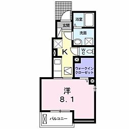フレッシメゾン 1Kの間取図画像