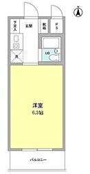 ウッドクレスト砧 ワンルームの間取図画像