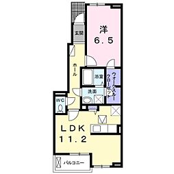 パークサイド東新町S 1LDKの間取図画像