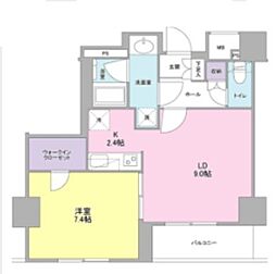 ディクオーレ仙川 1LDKの間取図画像