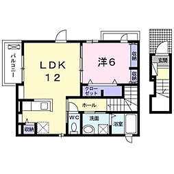 アーバンソレイユ 1LDKの間取図画像