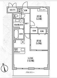 Serenity 2LDKの間取図画像