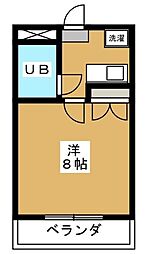 クレッシェンド21 1Kの間取図画像