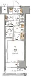 ハーモニーレジデンス錦糸町#001 1Kの間取図画像