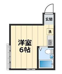 リシェス鶴間 ワンルームの間取図画像
