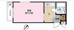 平和台ハウジング 1Kの間取図画像