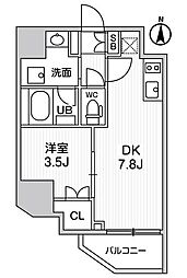 ALTERNA亀戸3 1DKの間取図画像