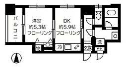 エルラッソ入谷 1DKの間取図画像