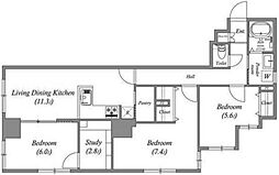 オーパスホームズ白山 1階3LDKの間取り
