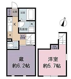 ブライズ 1Kの間取図画像