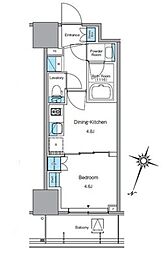 ルフォンプログレ渋谷ヒルトップ 1DKの間取図画像