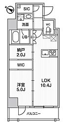 ステージグランデ日本橋人形町 1LDKの間取図画像