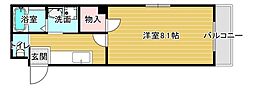 PARKRESIDENCEShimogamo 1Kの間取図画像