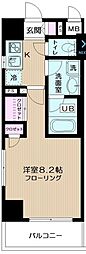 レクレドール豊洲 1Kの間取図画像
