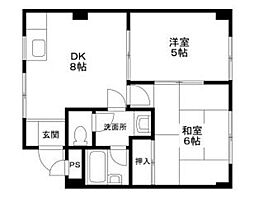 メゾンコスモ 2DKの間取図画像