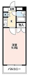 グランコート長津田 1Kの間取図画像