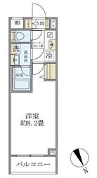 クレアポルテ川口元郷 1Kの間取図画像