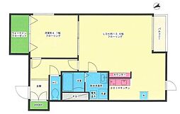 ARTECA 2階1LDKの間取り