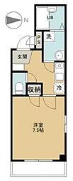 モンシャトー6番館 1Kの間取図画像