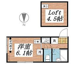 エムズ横濱 1Kの間取図画像