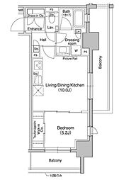 ブリリアンクラス高円寺 1LDKの間取図画像
