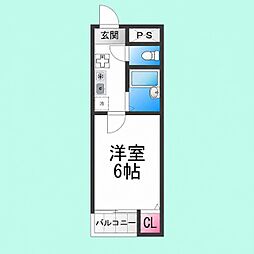 シルフィード堺 1Kの間取図画像