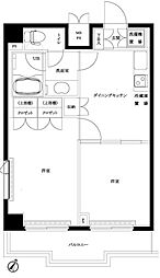 ルーブル中野沼袋 2DKの間取図画像