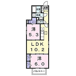 サン番館 2LDKの間取図画像
