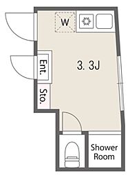 YIAN HOUSE高田馬場 1階ワンルームの間取り