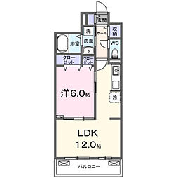 さいたま市桜区道場2丁目アパート 1LDKの間取図画像
