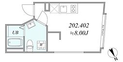 trias156 ワンルームの間取図画像