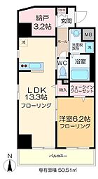 A8 1SLDKの間取図画像