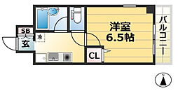 アイビスパーク 1Kの間取図画像