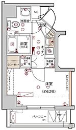 ハーモニーレジデンス木場ステーションフロント 1Kの間取図画像