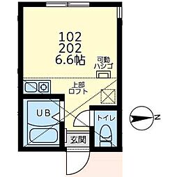 ユナイト戸塚アルベルティー ワンルームの間取図画像