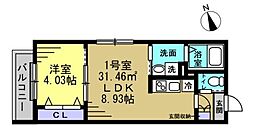 YSA薬園台 1LDKの間取図画像