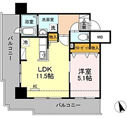 ブリスキューブ 1LDKの間取図画像