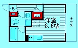 エミネンス船橋 ワンルームの間取図画像