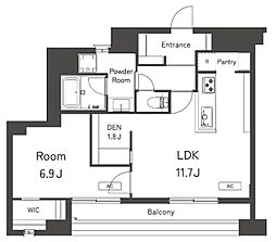 グレイス蔵前 1LDKの間取図画像