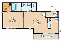 シャーメゾン練馬 1LDKの間取図画像