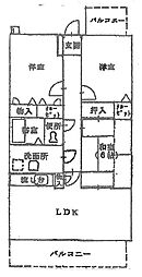 フルーヴ駅東 3LDKの間取図画像