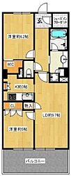 ドレッセタワー南町田グランベリーパーク 2LDKの間取図画像