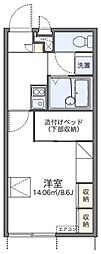 レオパレス宮ノ前2号棟 1Kの間取図画像