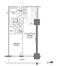 ザ・パークハビオ上野レジデンス 4階1LDKの間取り