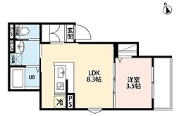 Smart Home 五香 1LDKの間取図画像