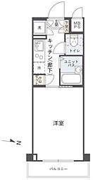 ルーブル芝公園 1Kの間取図画像