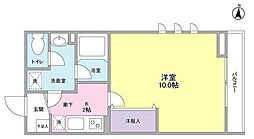 レラージュ自由が丘 1Kの間取図画像