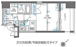 ZOOM目黒 ワンルームの間取図画像