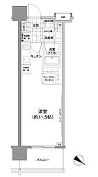 パークハビオ渋谷神山町 ワンルームの間取図画像