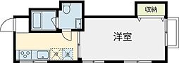 桜プレイス戸越公園 1Kの間取図画像